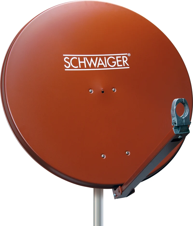 Aluminium Satellitenschüssel 88 cm ziegelrot