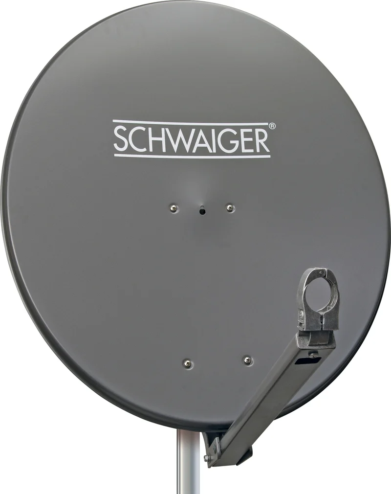 Aluminium Satellitenschüssel 80 cm vormontiert anthrazit