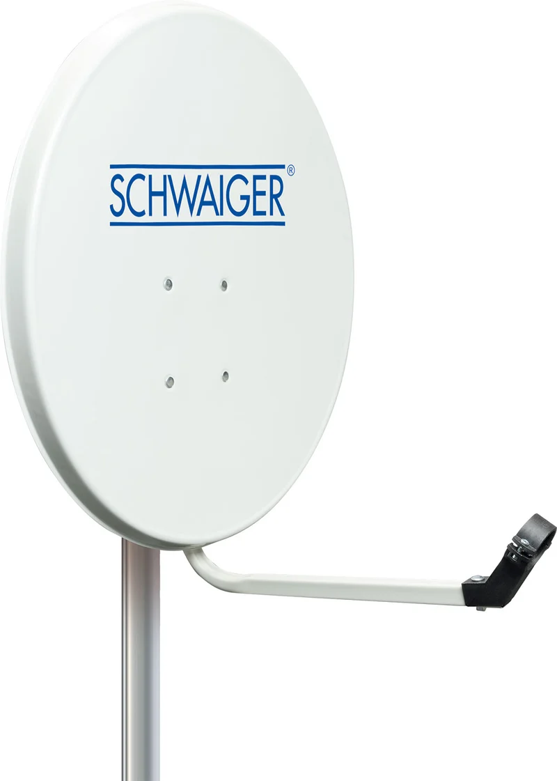 Stahl Satellitenschüssel 60 cm hellgrau