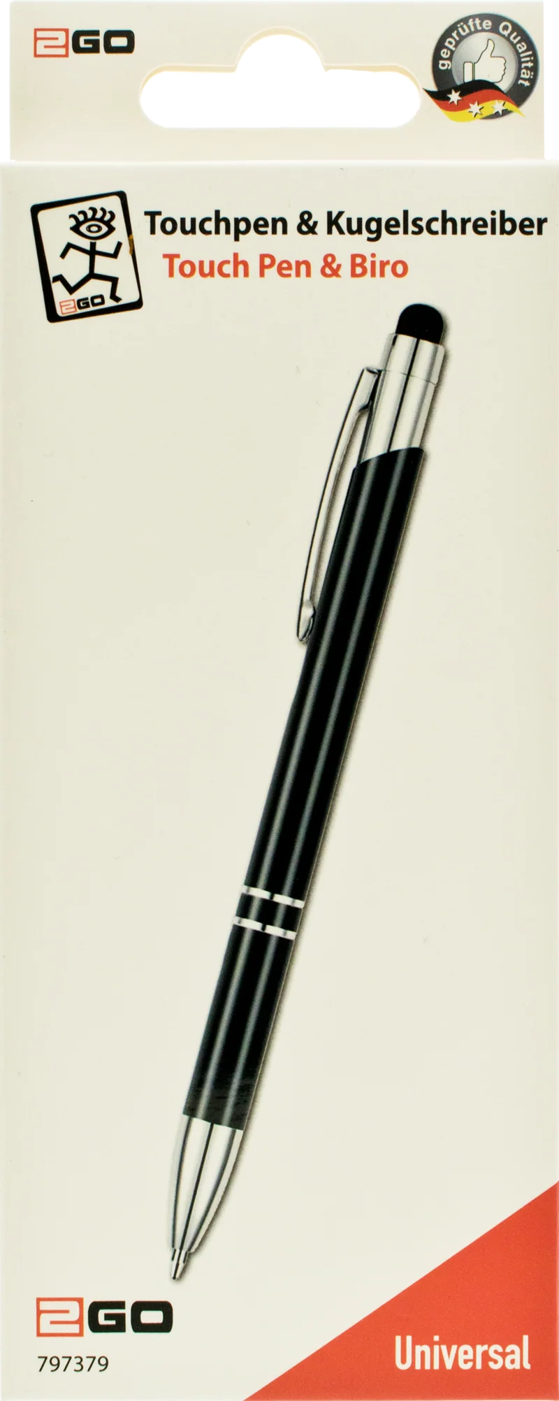 Universal Eingabestift / Touchpen - schwarz -