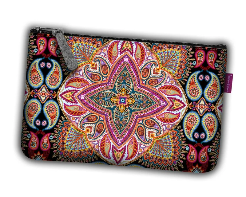 Taschenorganizer aus Filz Kulturbeutel mit Reißverschluss Kosmetiktasche für Make-Up Organizer Polka
