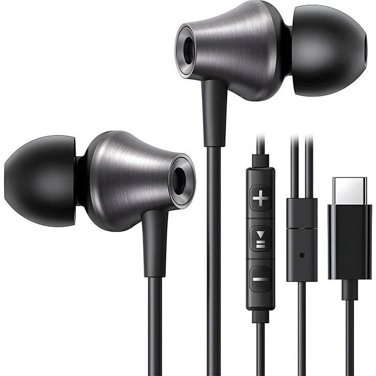 Kabelgebundene In-Ear-Kopfhörer mit USB-C, Ugreen EP105, Schwarz