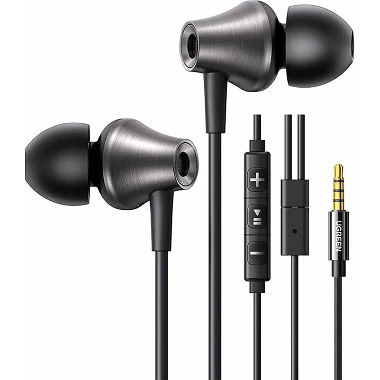 Kabelgebundene In-Ear-Kopfhörer mit 3.5 mm Mini-Jack, Ugreen EP105, Schwarz