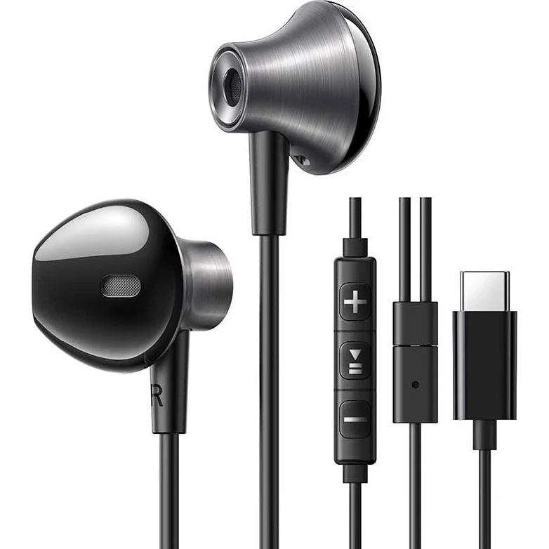 Kabelgebundene In-Ear-Kopfhörer mit USB-C, Ugreen EP106, Schwarz