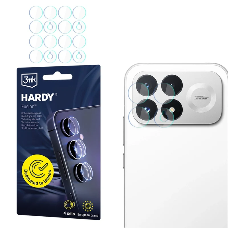 4x Hybridglas Kameraschutz für Linsen für Xiaomi POCO F9 Pro, 3mk Hardy Fusion Lens Protection