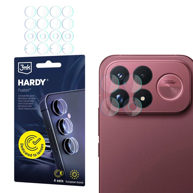 4x Hybridglas Kameraschutz für Linsen für Xiaomi POCO F9 Ultra, 3mk Hardy Fusion Lens Protection