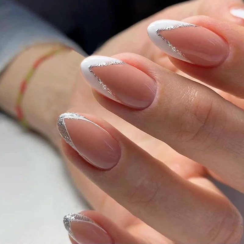 Elegante französische Spitze Nagelkunst Karnz