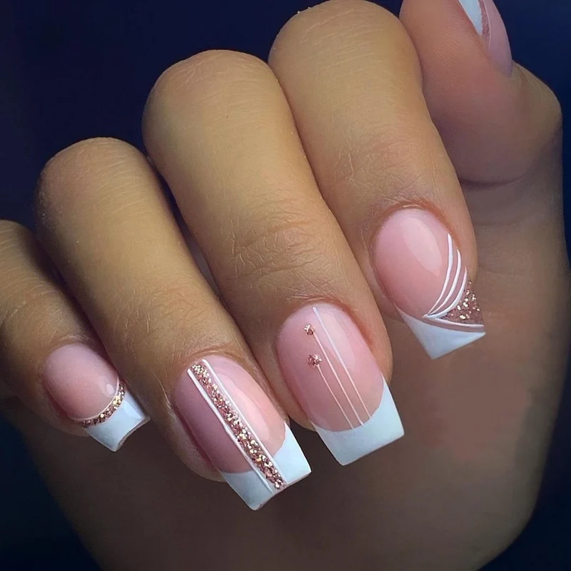 Elegante französische Tipps Gel-Nagelverlängerungen Karnz