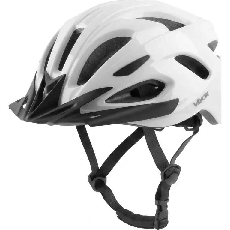 Fahrradhelm Vayox Speed, 58–61 cm, Größe L, Glänzend weiß
