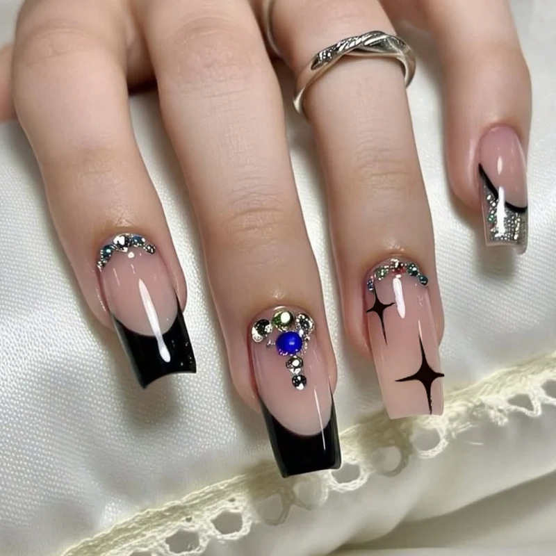 Glamoröse dekorative Acryl-Nagelkunstverlängerungen Karnz