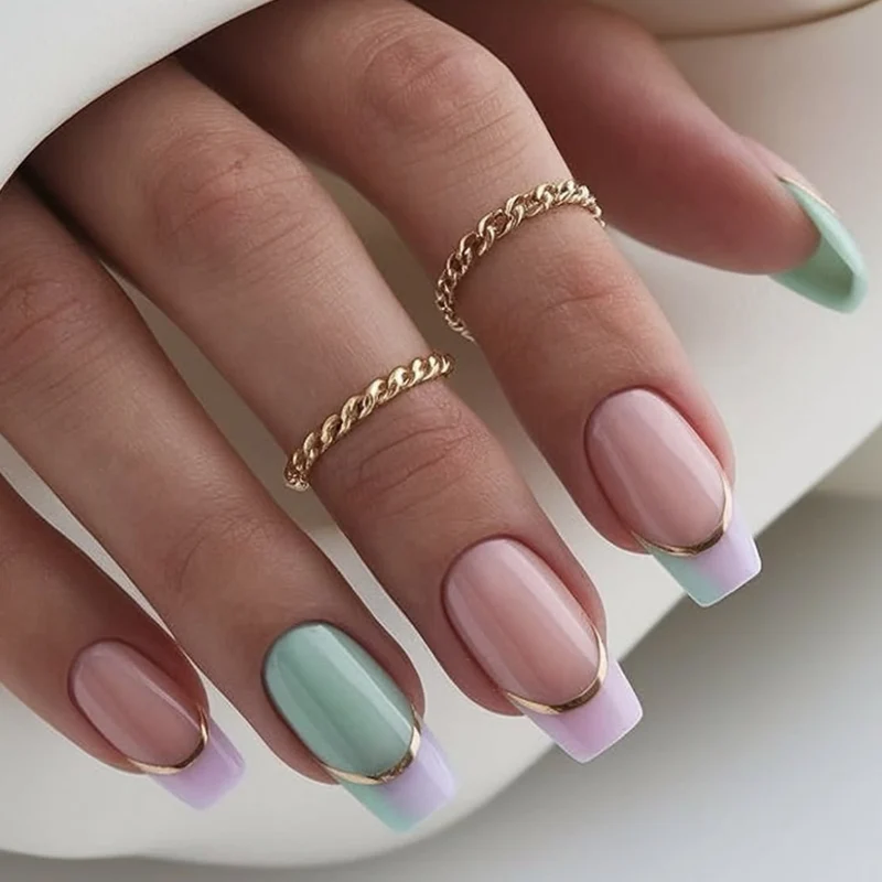 French Tip Acryl Nagelkunst Design Karnz