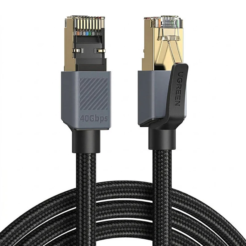 LAN Ethernet Netzwerkkabel RJ45 Cat 8 F/FTP, 40 Gbps, 5 m, Ugreen NW343, Schwarz