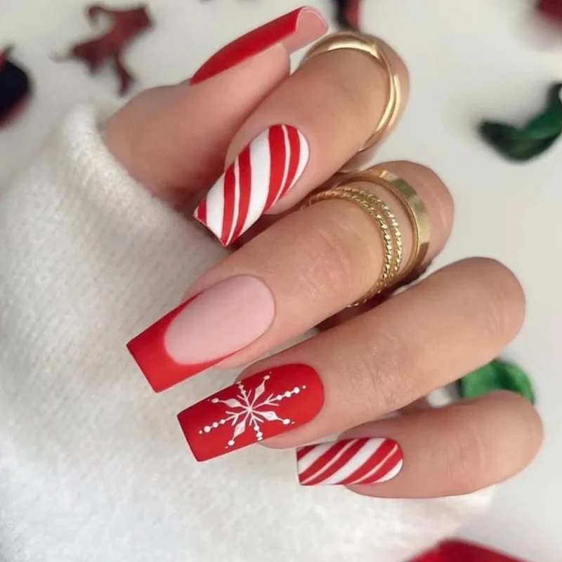 Festliche Winter-Themen Nagelkunst Erweiterungen Karnz