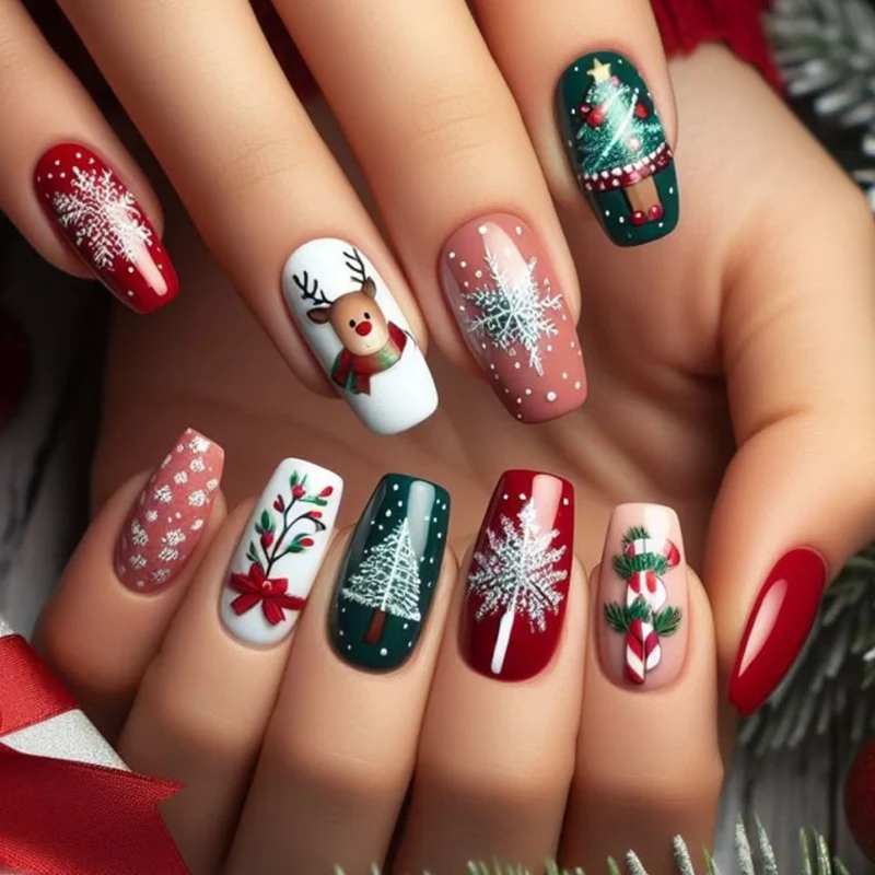 Festliche Themen Feiertags Nagelkunst Erweiterungen Karnz