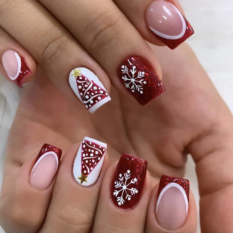 Festliche thematische Acryl-Nagelkunstverlängerungen Karnz