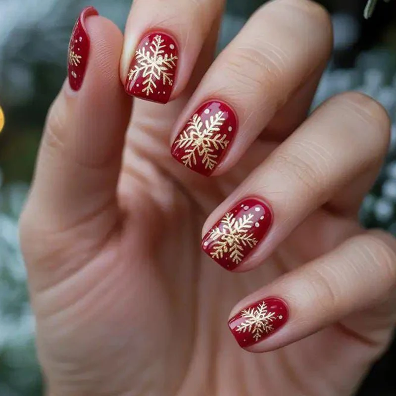 Festliche Schneeflocken-Nagelkunst-Set Karnz