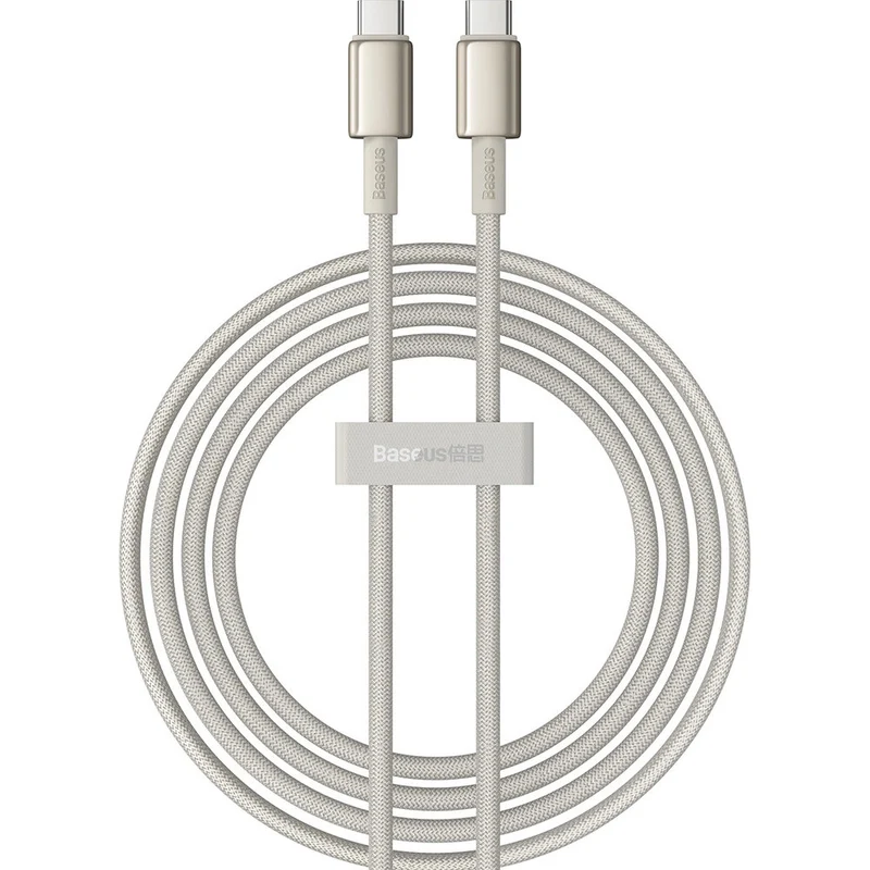 Kabel USB-C zu USB-C, PD 100W, 480Mb/s, 2 m, Baseus Tungsten Gold, Titan