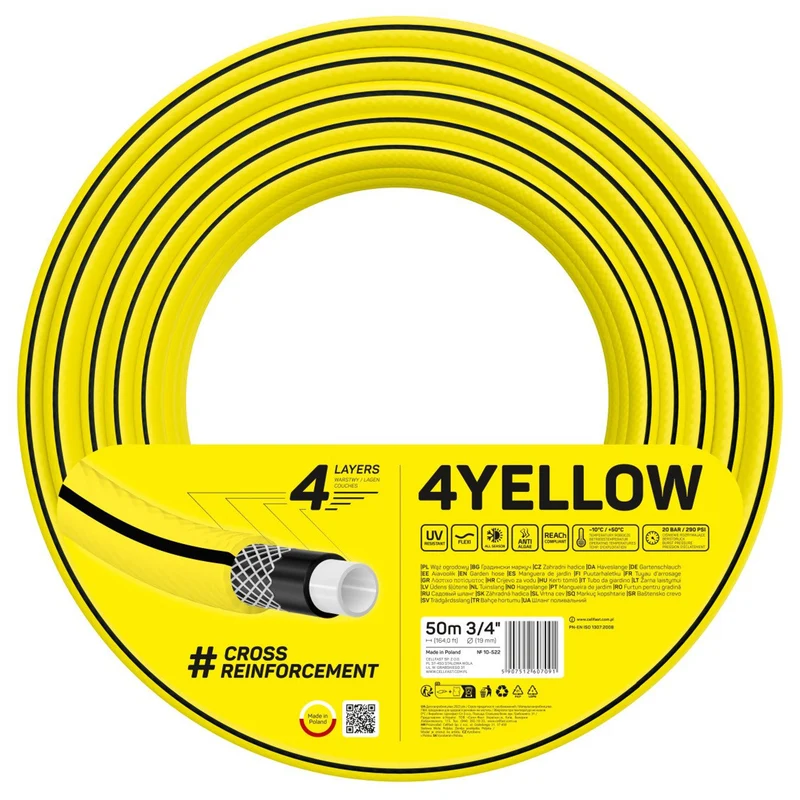 CELLFAST 4YELLOW Gartenschlauch 10-522 3/4" 50m 4-lagig