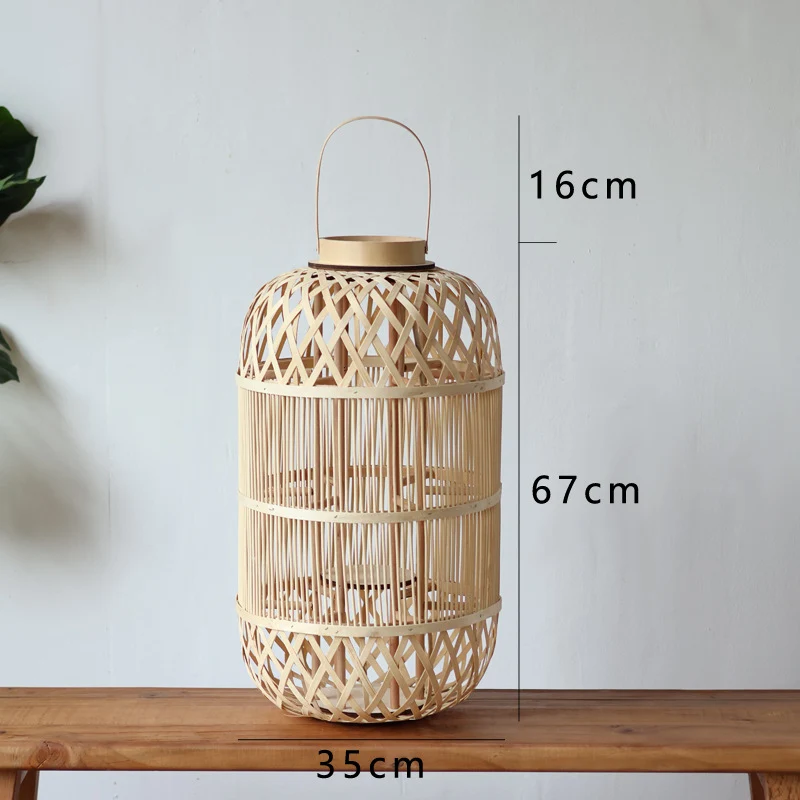 Stilvolle Rattan Laterne Karnz