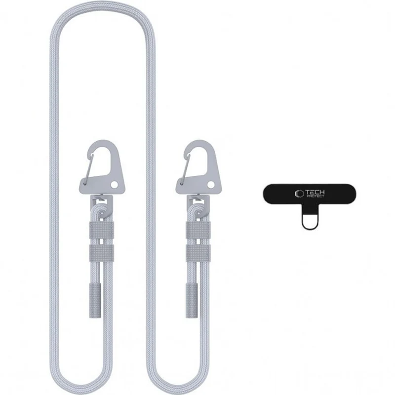 Handy-Schlüsselband für Telefon, Tech-Protect C5SD Rope Crossbody Strap, Grau