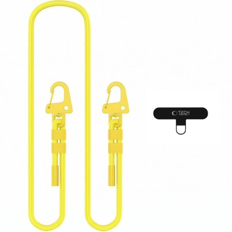 Handy-Schlüsselband für Telefon, Tech-Protect C5SD Rope Crossbody Strap, Gelb
