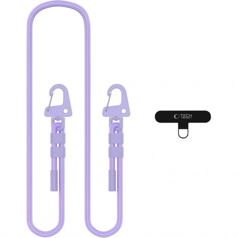 Handy-Schlüsselband für Telefon, Tech-Protect C5SD Rope Crossbody Strap, Violett