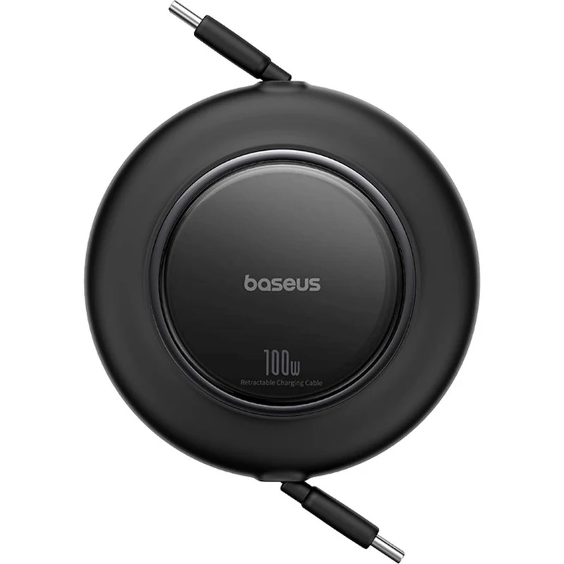Einziehbares Kabel USB-C zu USB-C, 100W PD, Baseus Free2Pull, 2 m, Schwarz