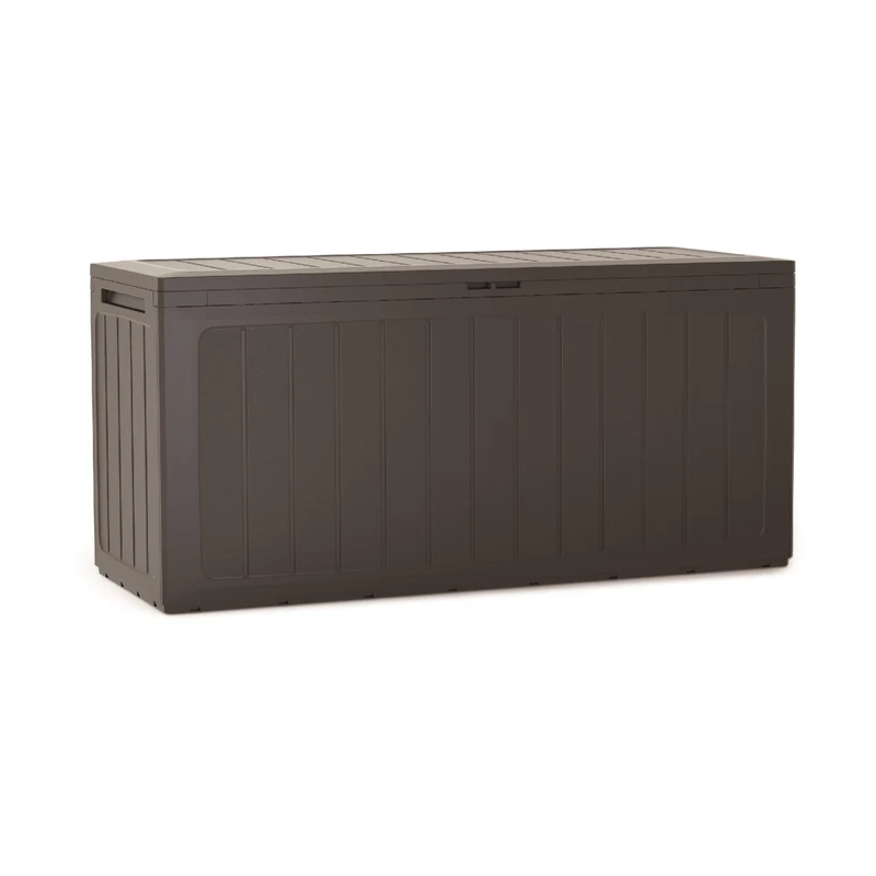Boardebox Gartenbox Kissenbox Gartentruhe Verschließbar (280 Liter, Umbra)