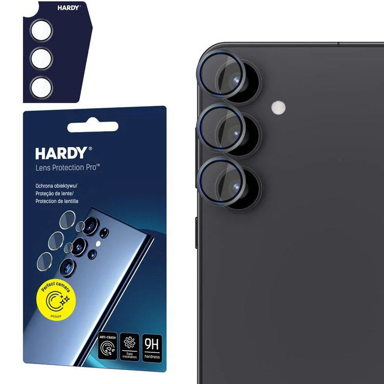 Objektivschutz für Samsung Galaxy S25, 3mk Hardy Lens Protection Pro, Schwarz