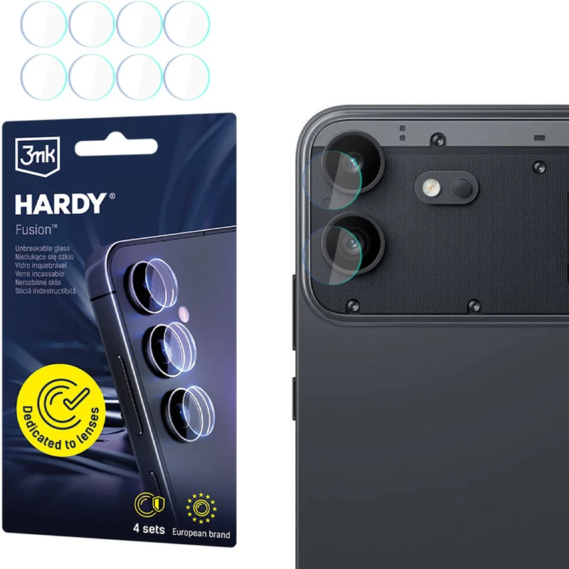 4x Hybridglas Kameraschutz für Nothing Phone (4b), 3mk Hardy Fusion Lens Protection