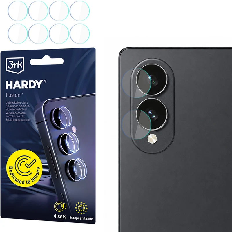 4x Hybridglas Kameraschutz für Linsen für Galaxy Z Fold8, 3mk Hardy Fusion Lens Protection