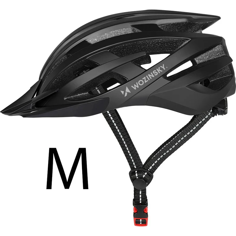 MTB- Fahrradhelm Wozinsky HT-28V mit abnehmbarem Schirm M, 54-57 cm, Schwarz