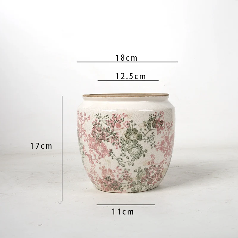 Florale Keramik Pflanzschale Karnz