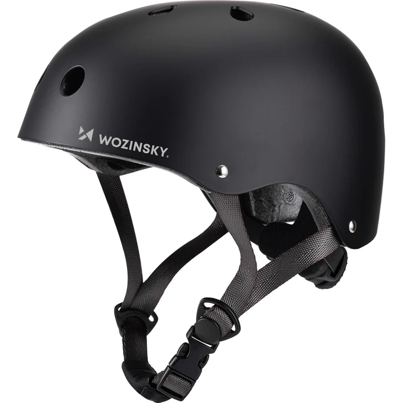 Fahrradhelm für BMX und Roller, Wozinsky HT-38, 48-52 cm, Schwarz