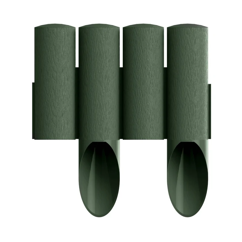 Cellfast-Gartenzaun, Holzoptik, frostbeständig, Länge 2,3 m, Farbe: grün, 34-033