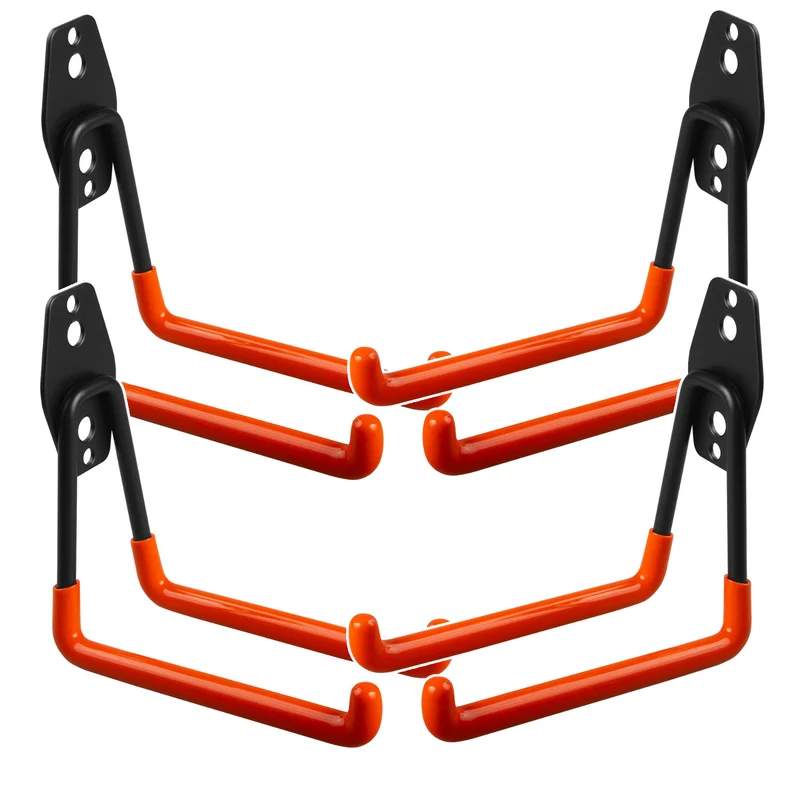 Wandhalterung / Wandhaken für die Garage von Maclean, für Reifen, Gartengeräte, Leiter, Schläuche, Fahrrad, max. Belastbarkeit 50 kg, MC-443, 4 Stück