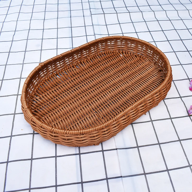 Handgefertigter ovaler Wicker Servierkorb Karnz