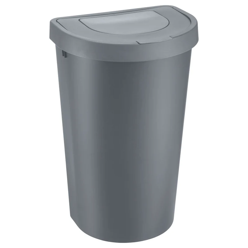 Plast Team Abfalleimer mit Schwingdeckel, grau, 45 l, Seattle Swing