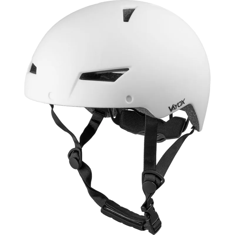 Fahrradhelm mit LED-Licht, Vayox Street VA0423WMM 55-58 cm, Weiss