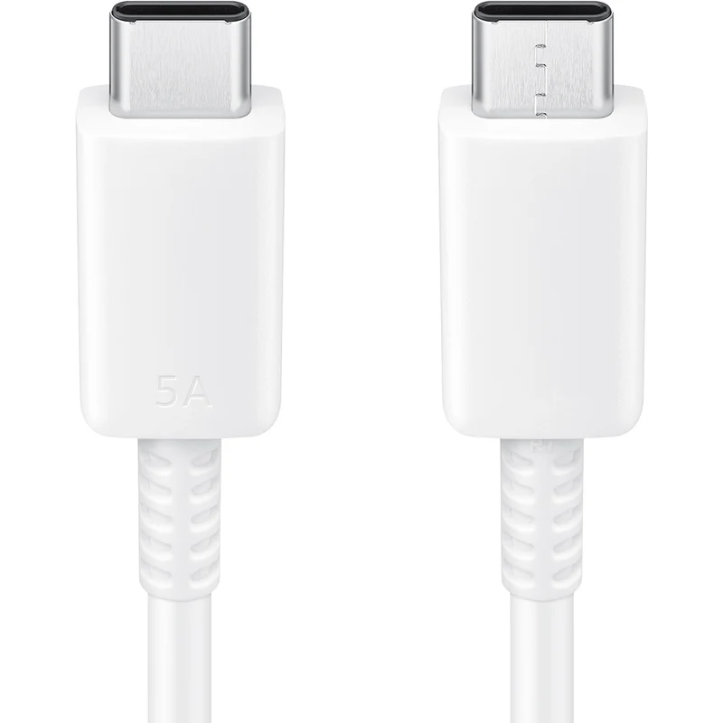 Kabel USB-C auf USB-C 100W PD, 480 Mbps, Samsung Data Cable 5A, 1 m, Weiß