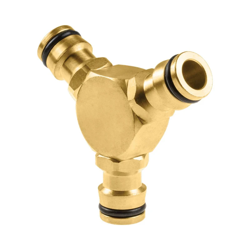 BRASS™ 3-Stück Verbinder Schlauchkupplung Messing 1/2" (12,5 mm) 3/4" (19 mm)