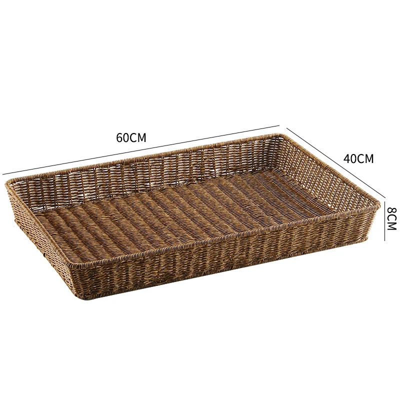 Natürlicher geflochtener Aufbewahrungstablett Karnz