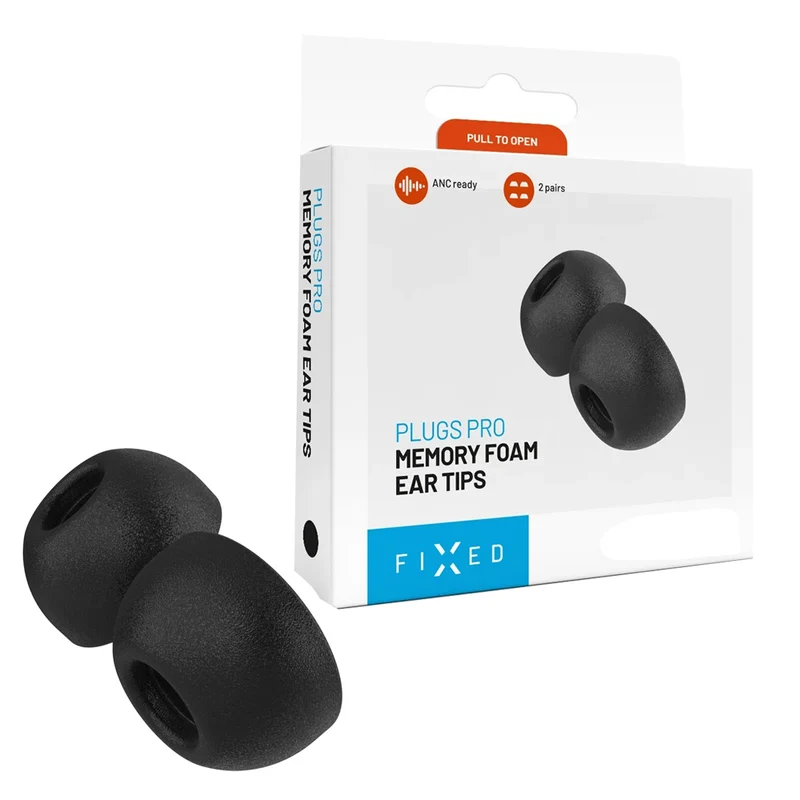 Ohrstöpsel für AirPods Pro 3, Fixed Plugs Pro, Größe L, Schwarz, 2 Sets