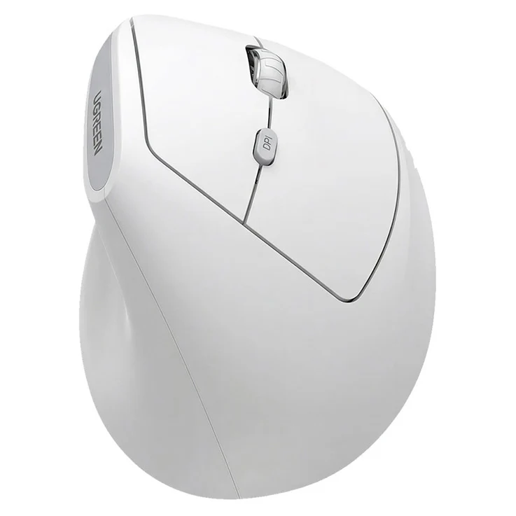 Ergonomische kabellose Maus, Ugreen M371, Bluetooth / 2.4 GHz USB, Weiß