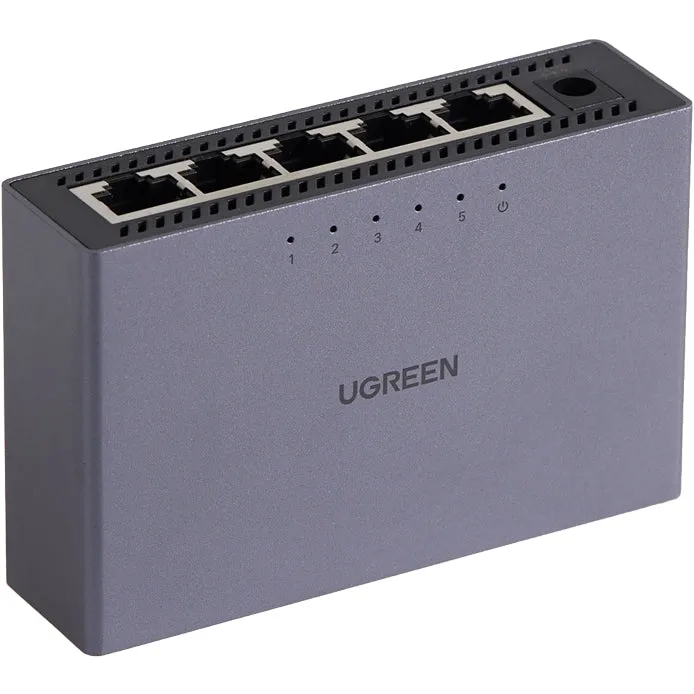 Switch Gigabit Ethernet 5-Port 1Gb/s, 5x RJ45, Ugreen CM633, Grau