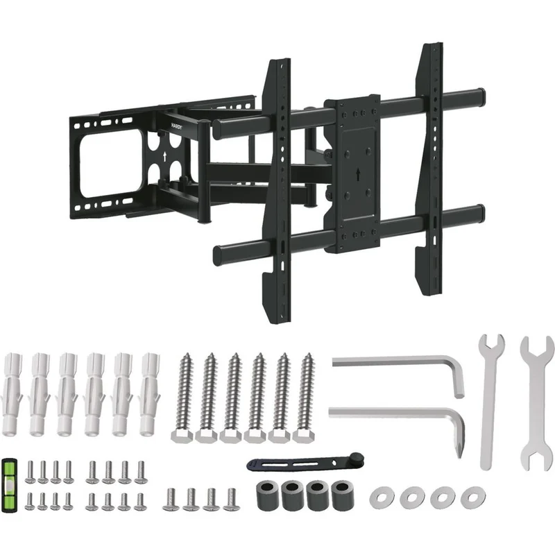Wandhalterung für TV und Monitor 55–90" mit VESA, 3mk Hardy StableMount 75, Schwarz