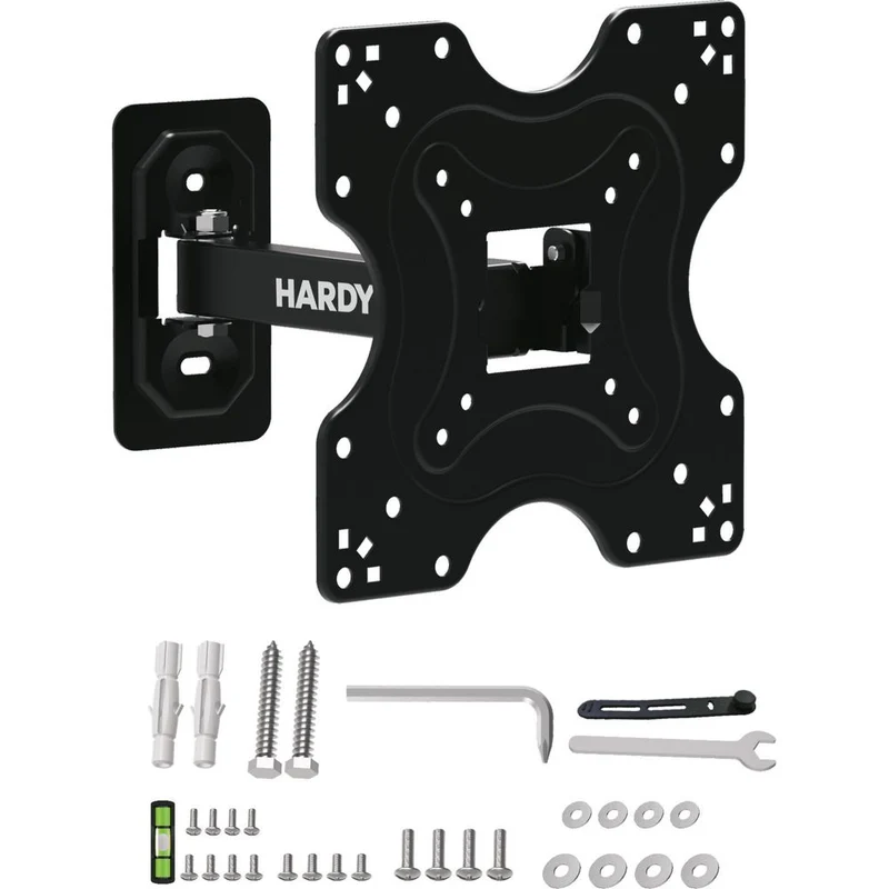 Wandhalterung für TV und Monitor 14–42" mit VESA, 3mk Hardy SlimGrip 20, Schwarz
