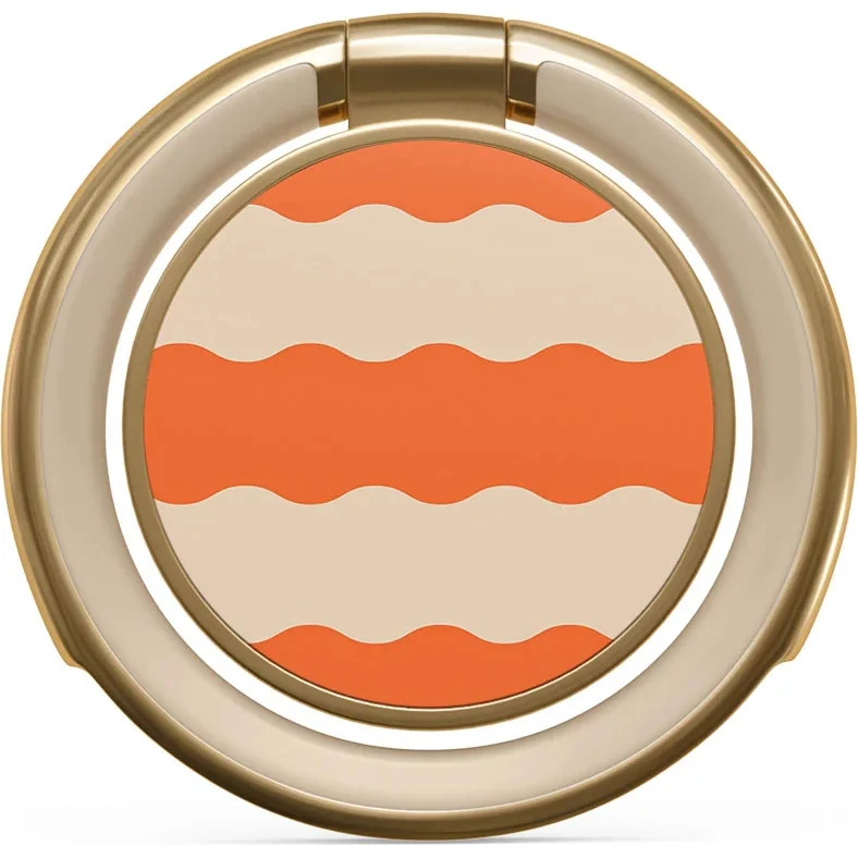 Haltering für Smartphone, Burga Printable Ring Holder, mit 360° Rotation und Standfunktion, Papaya, Beige-orange