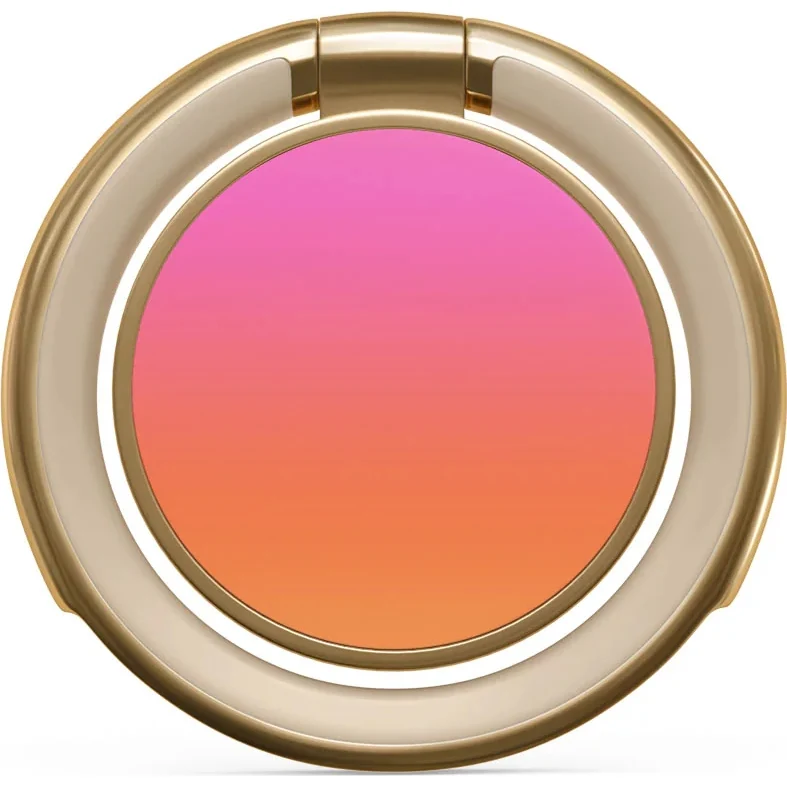 Haltering für Smartphone, Burga Printable Ring Holder, mit 360° Rotation und Standfunktion, Sunset Club, Rosa mit Orange