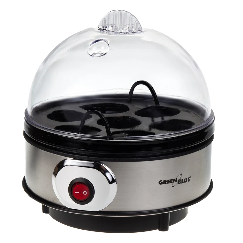 GreenBlue automatischer Eierkocher, Leistung 400W, bis zu 7 Eier, Messbecher, 220-240V~, 50 Hz, GB572